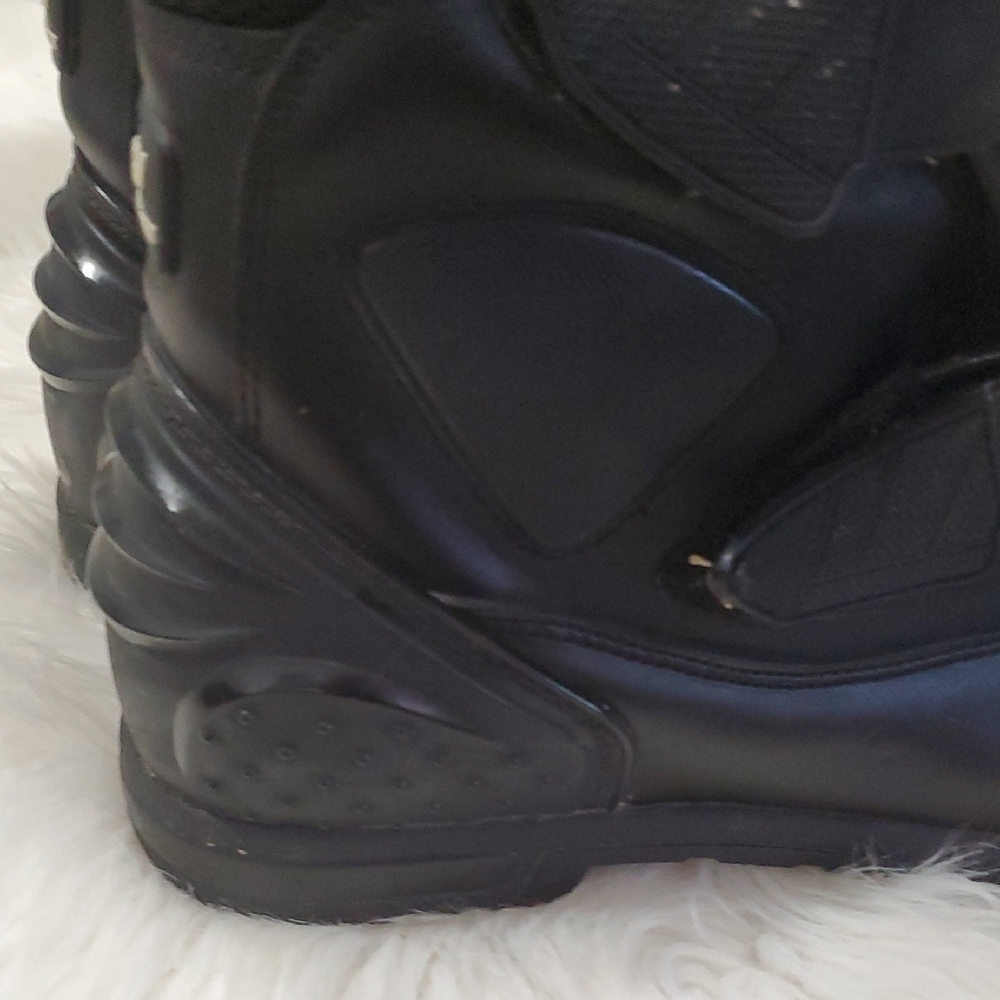 Vega Stylish Black Moto Boots with Velcro Straps - Picture 13 of 17
